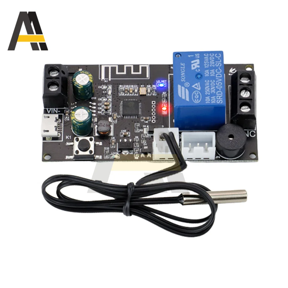 

Remote WIFI Thermostat High Precision Remote Temperature Controller Module Cooling and Heating APP Temperature Collection