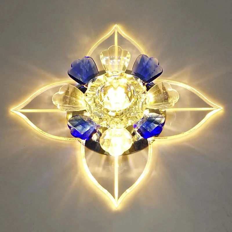 Современные короткие потолочные светильники led 5 Вт хрустальные коридорные для