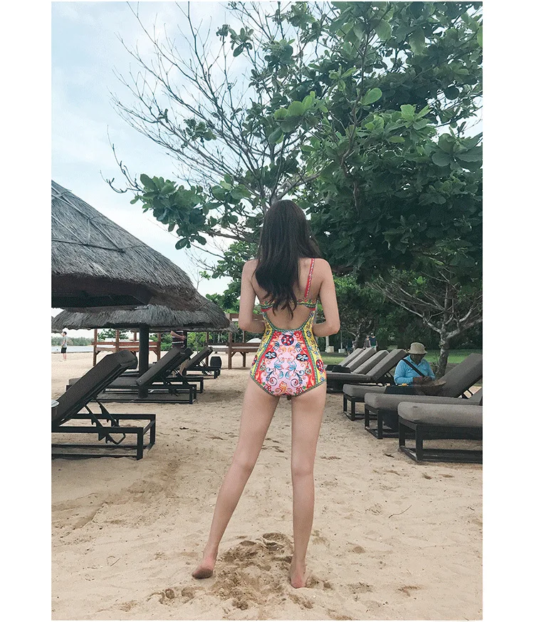 Сексуальный слитный купальник бикини для женщин летний с ангелом женский