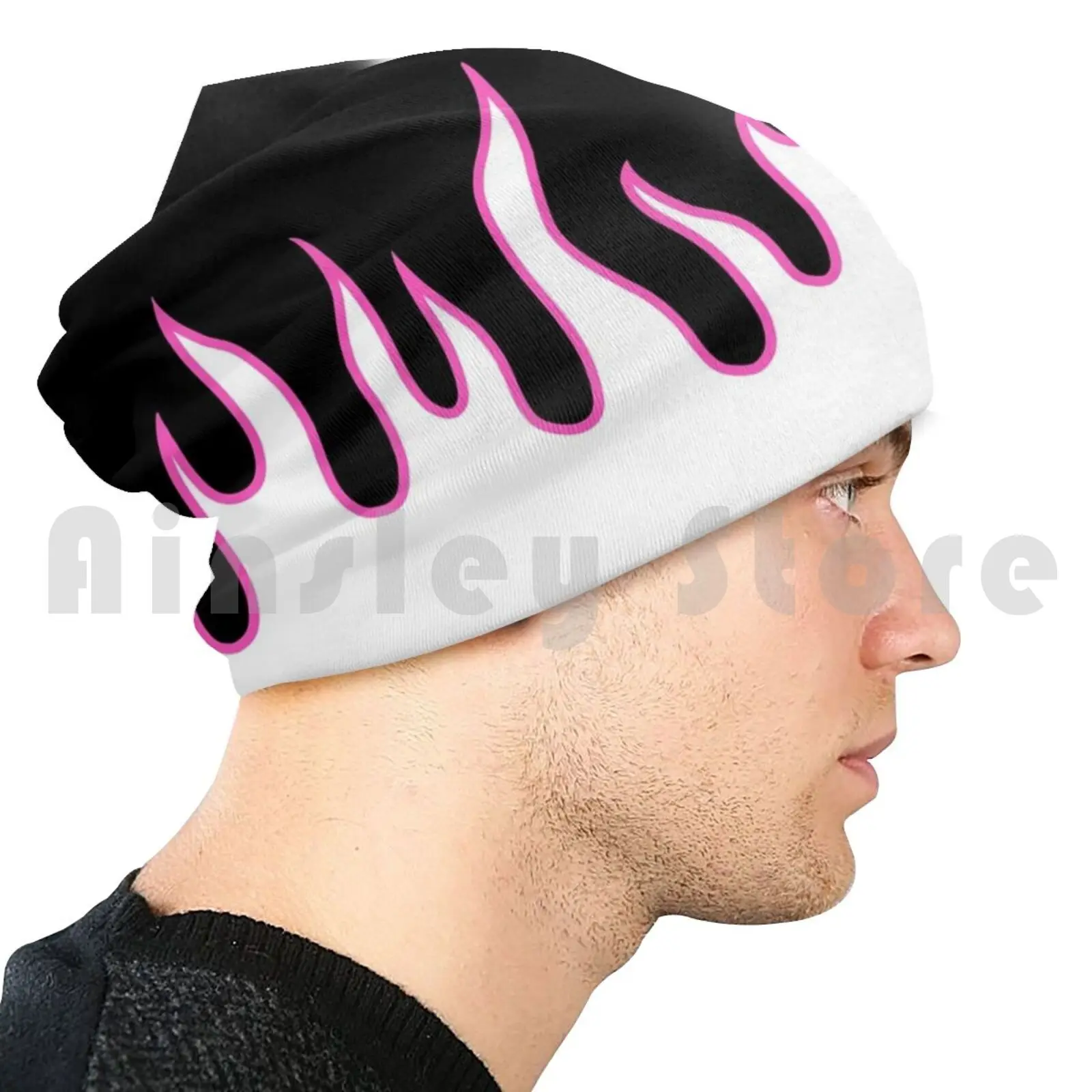 Шапка-бини с принтом сделай сам