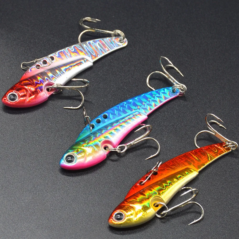 

High Quality 20g 6cm 3D Eyes Metal Vib Blade Lure Sinking Vibration Baits Artificial Vibe for Bass Pike Perch Fishing