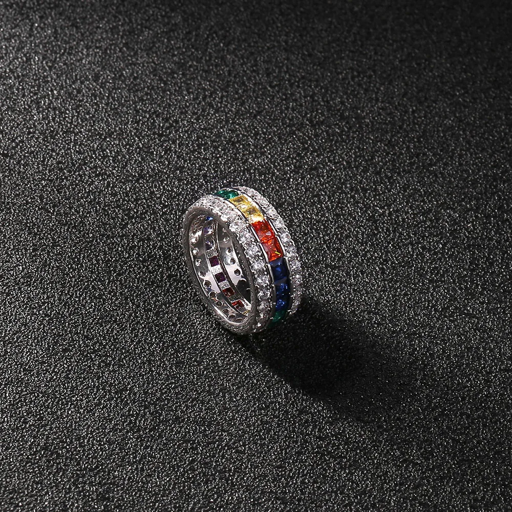 Clear Colorful Cubic Zircon Engagement Ring For Women Gold Silver Color Wedding Jewelry 2020 Fashioin Accessories Luxury |