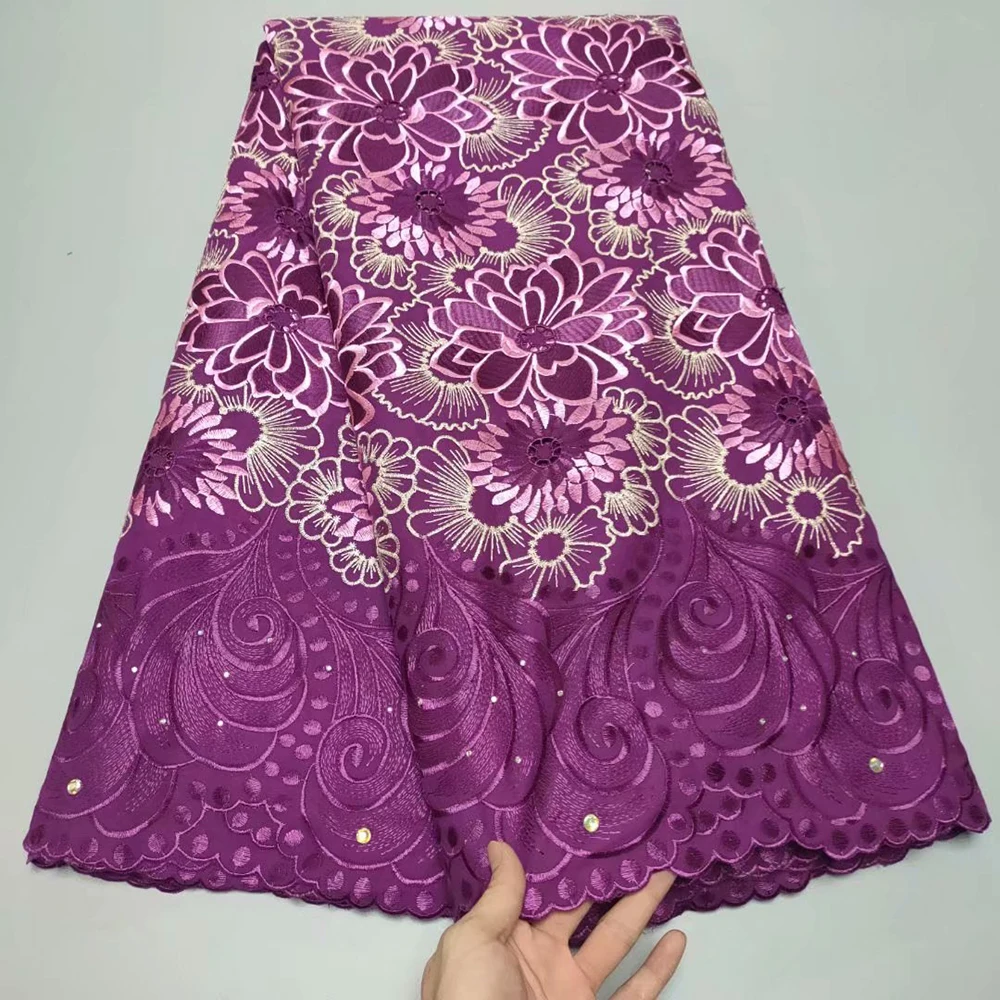 

White High Quality Cotton Swiss Voile Laces In Switzerland Nigerian Wedding Party Dress Embroidery Flower Dry Stone Fabrics Man