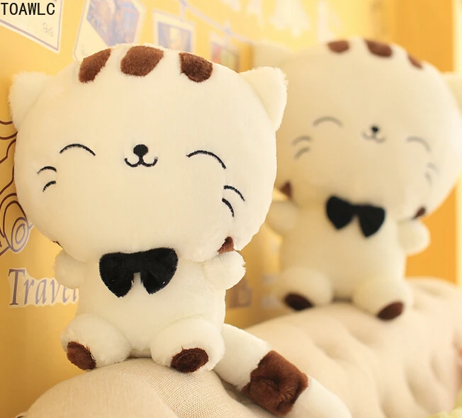 

20CM Cute Kawaii Cat with Bow Plush Dolls Toys Gift Stuffed Soft Doll Cushion Sofa Pillow Gifts Xmas Gift Party Decor child