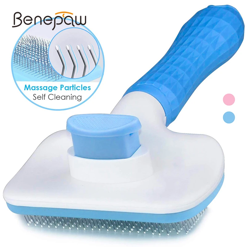 Расческа для собак и кошек Benepaw самоочищающаяся щетка массажная домашних