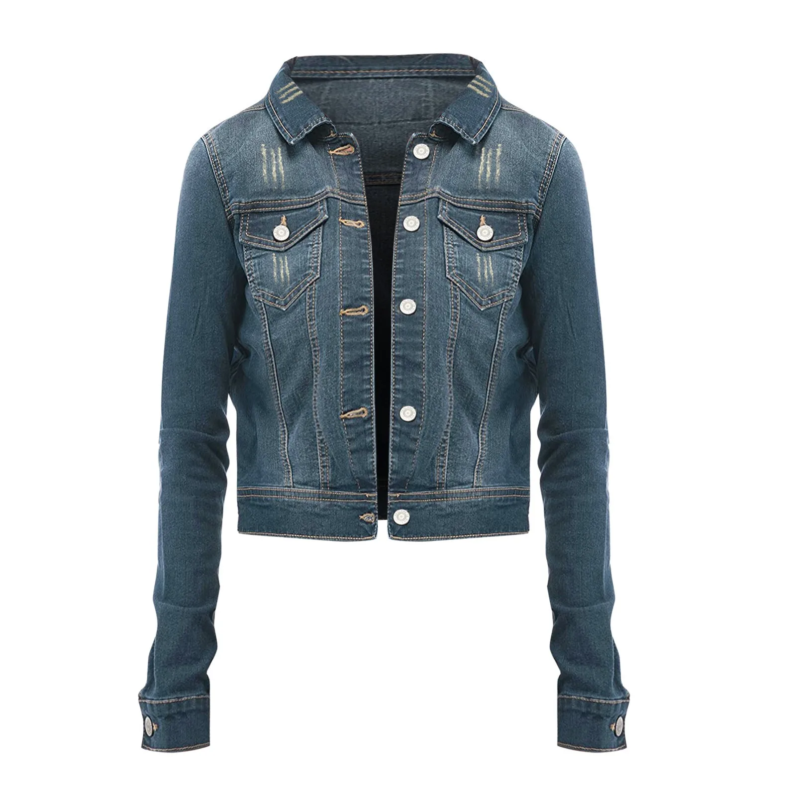 

Jumper Slim Blue Denim Jacket Women Loose Style Oversized Jeans Coat 2020 Spring Autumn Version Casual Basic Jacket Long Sleeve