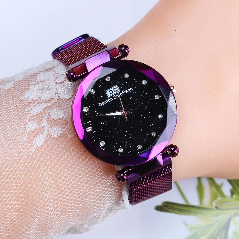 Top Luxury Starry Sky Women Watches Magnet Mesh Band Rhinestones Quartz Wristwatch Ladies Female Diamond Watch relogio feminino