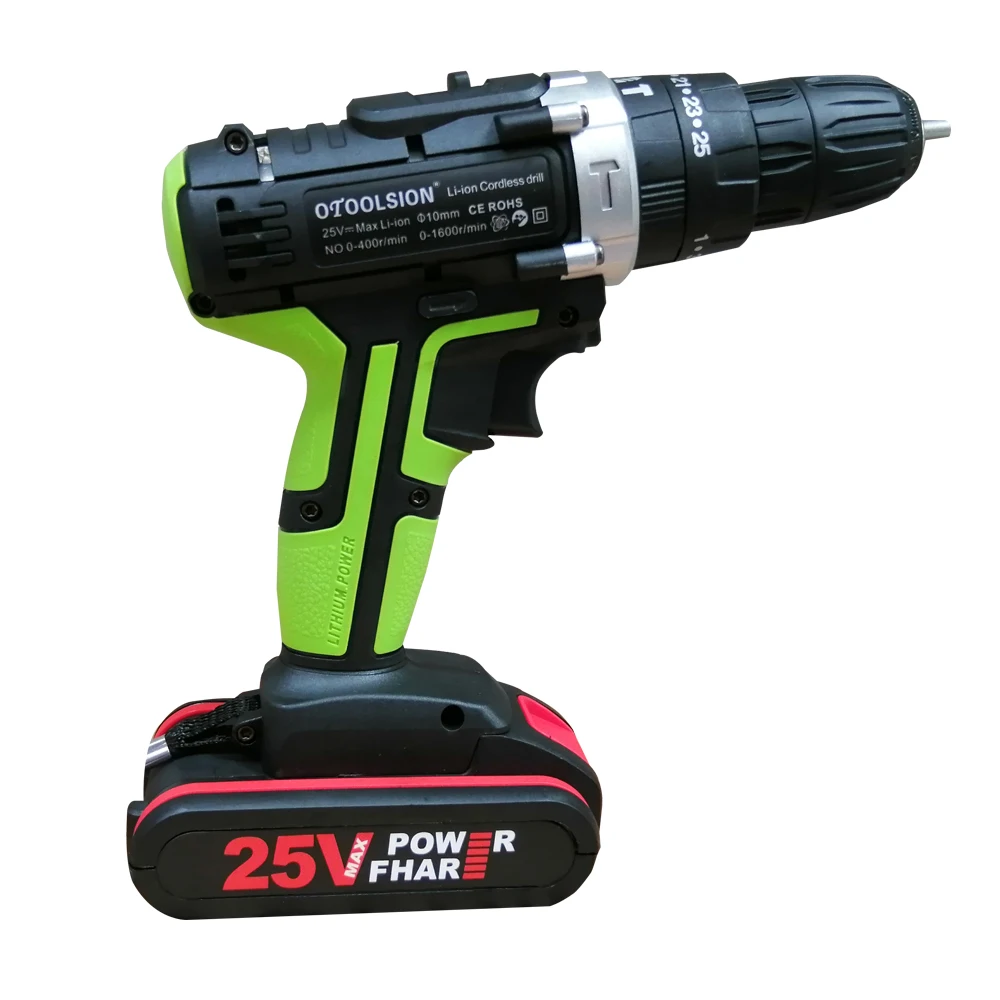 25 в ударная электрическая отвертка литиевая батарея электрический молоток дрель