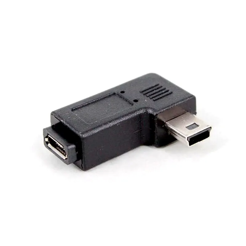 

90° Righ Left Angle Mini USB Type A Male To Micro USB Female Adapter