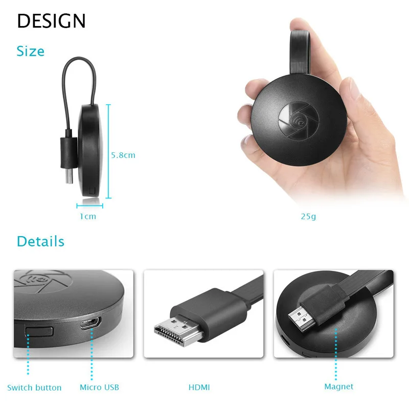 

yunniao Mobile phone wifi HD on-screen device G2 wireless push treasure hdmi on-screen device anycast