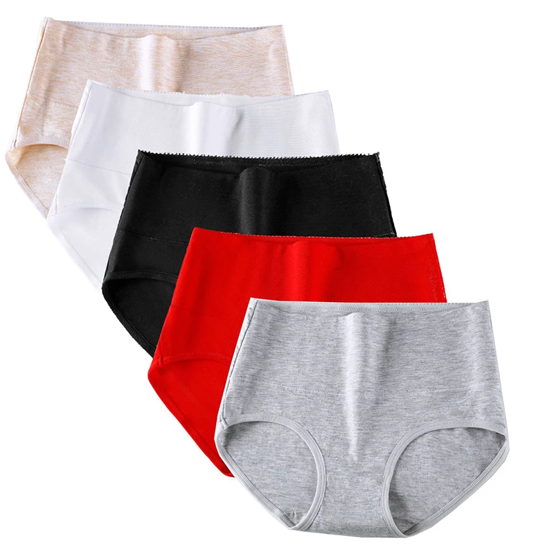 1/2 шт. женские хлопковые трусы с завышенной талией |