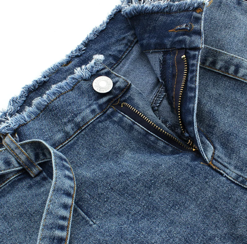 

2020 Grey Slim Fit Fringe Belt High Waist Jeans Women Loose and Casual Big Pockets Pencil Jeans Skinny and Casuals New