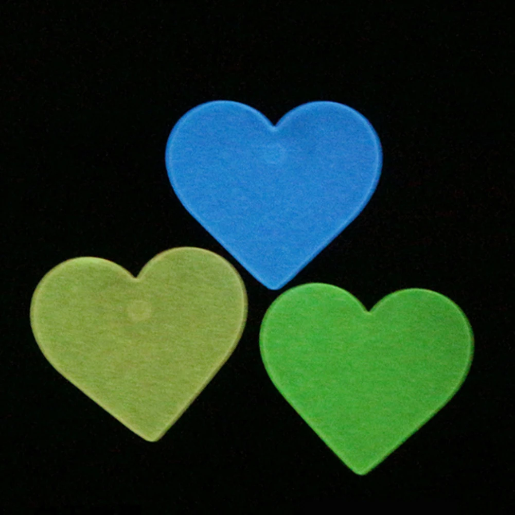 

100Pcs Heart Shape Children Room Fluorescent Bedroom Wall Stickers for Baby Nursery Kids Room living room Decal