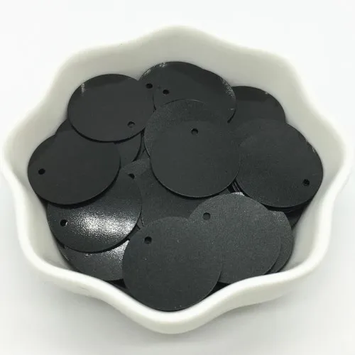 Matte black Матовые блестки 20 мм большие круглые свободные блестки Lentejuelas рукоделие Рукоделие Шитье ПВХ пайетки женские аксессуары для одежды 30 г - Цвет: Matte black