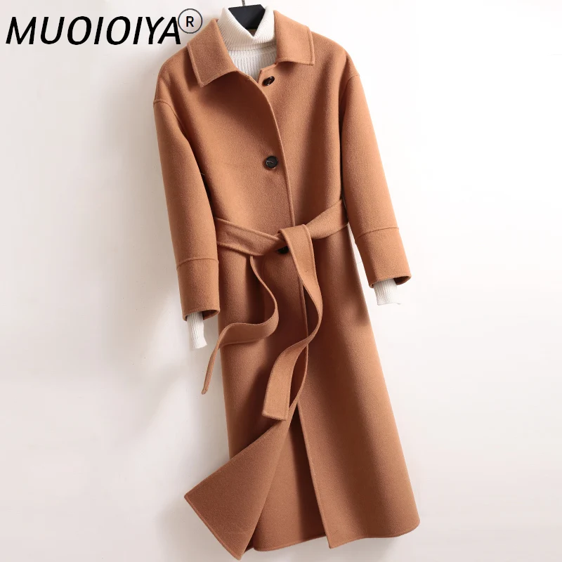 

Зимнее пальто, женская одежда, мода 2022, длинная куртка из 90% шерсти + пояс, женское элегантное осеннее пальто, Женское зимнее пальто 10hskv