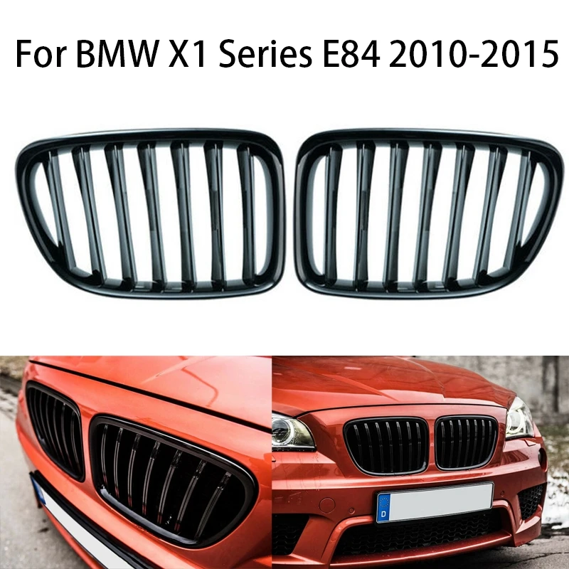 

Gloss Black 1 Slat Front Bumper Kidney Sport Grilles Hood Grill For BMW E84 X1 2010 2011 2012 2013 2014 2015 Car Styling