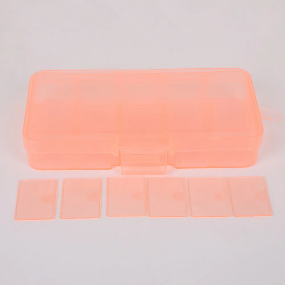 10 решеток Пластиковый Регулируемый чехол для хранения ювелирных изделий