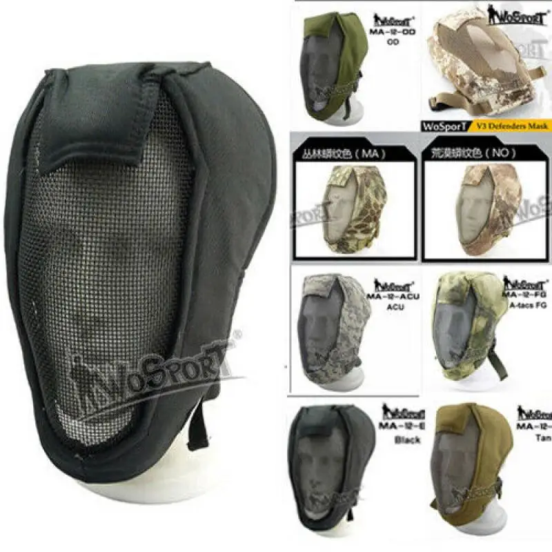 WoSporT стальной проволочной сетки полное лицо щит защитник для страйкбола