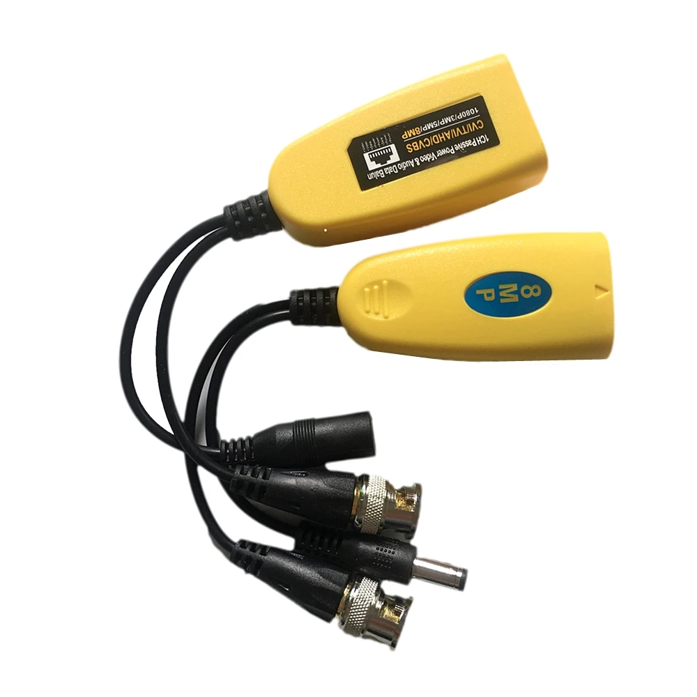 5 пар/Лот 8MP 1C H DC видео балун BNC передачи RJ45 конвертер для HD 2MP 5MP AHD TVI CVI