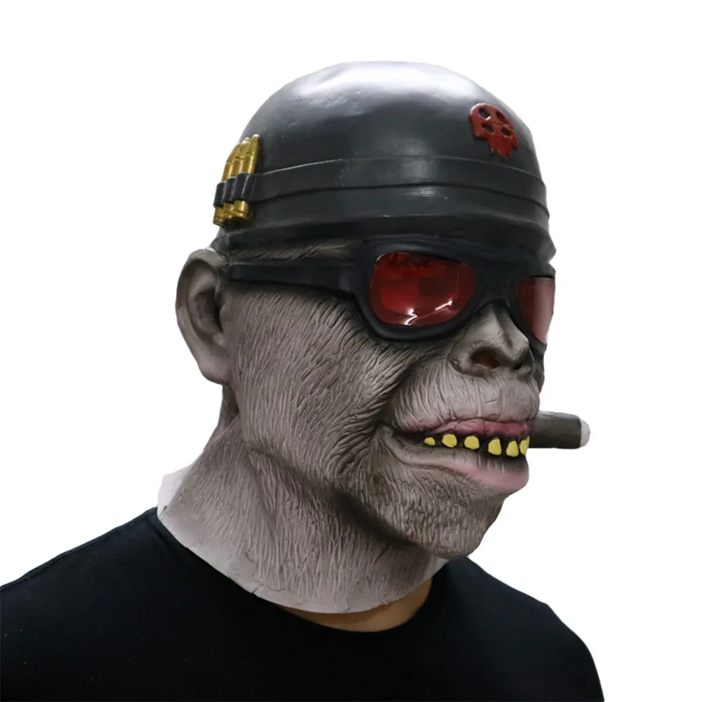 Маска к Хэллоуину 2019 Реалистичного Обезьяна для защиты от дыма плавления уход за