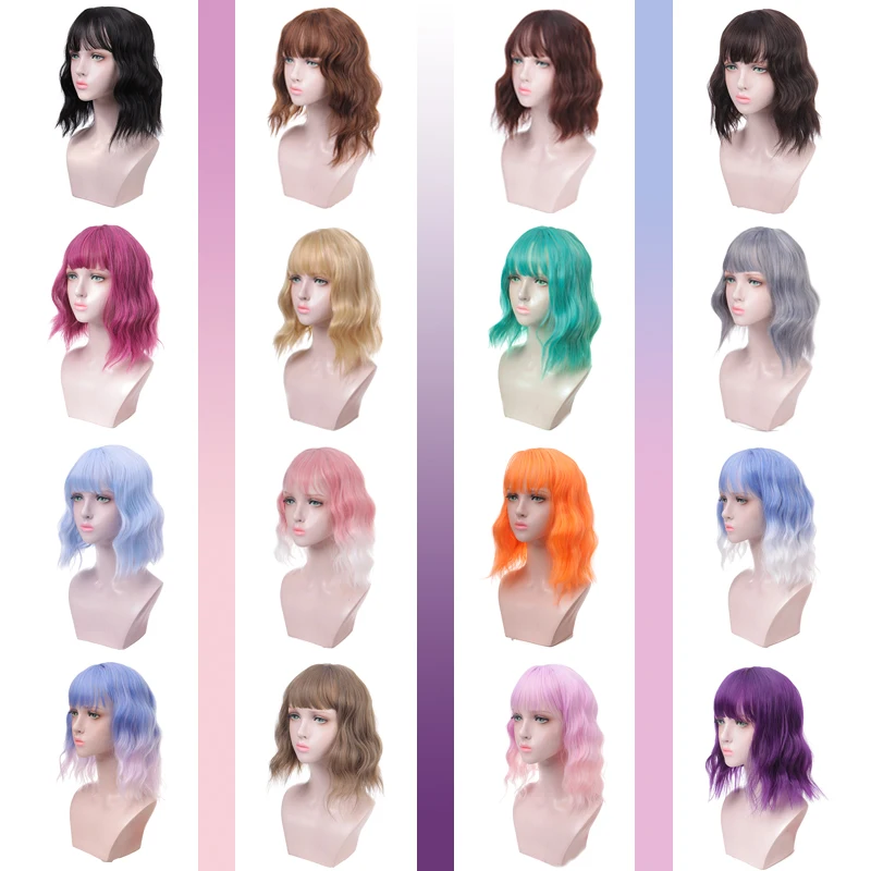 Парик для косплея XUANGUANG из синтетического термостойкого волокна с короткими