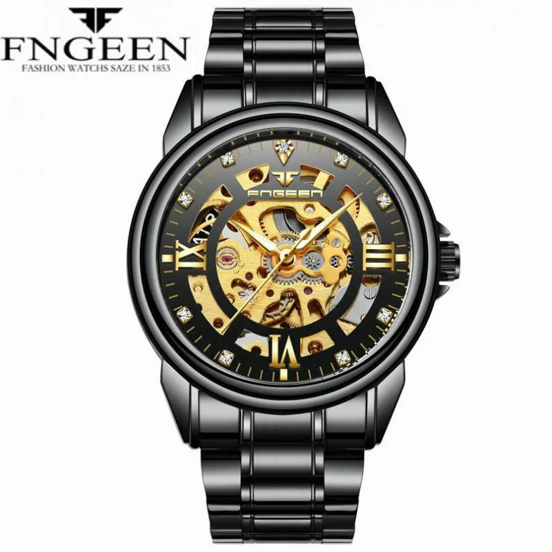 Relogio Роскошные мужские часы Золотые механические модные Reloj Мужские