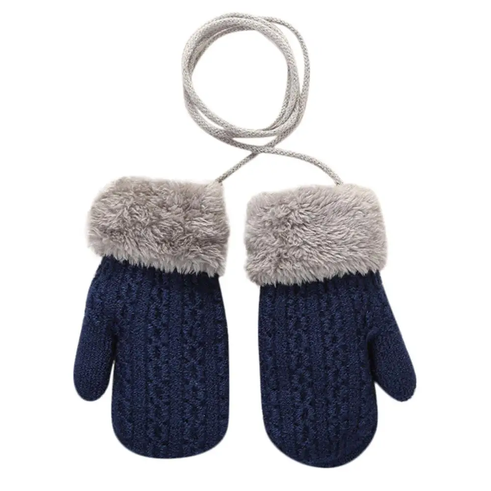 Toddler Cute Gloves Baby Girls Boys Outdoor Winter Patchwork Keep Warm Mittens Newborn Children Finger | Мать и ребенок