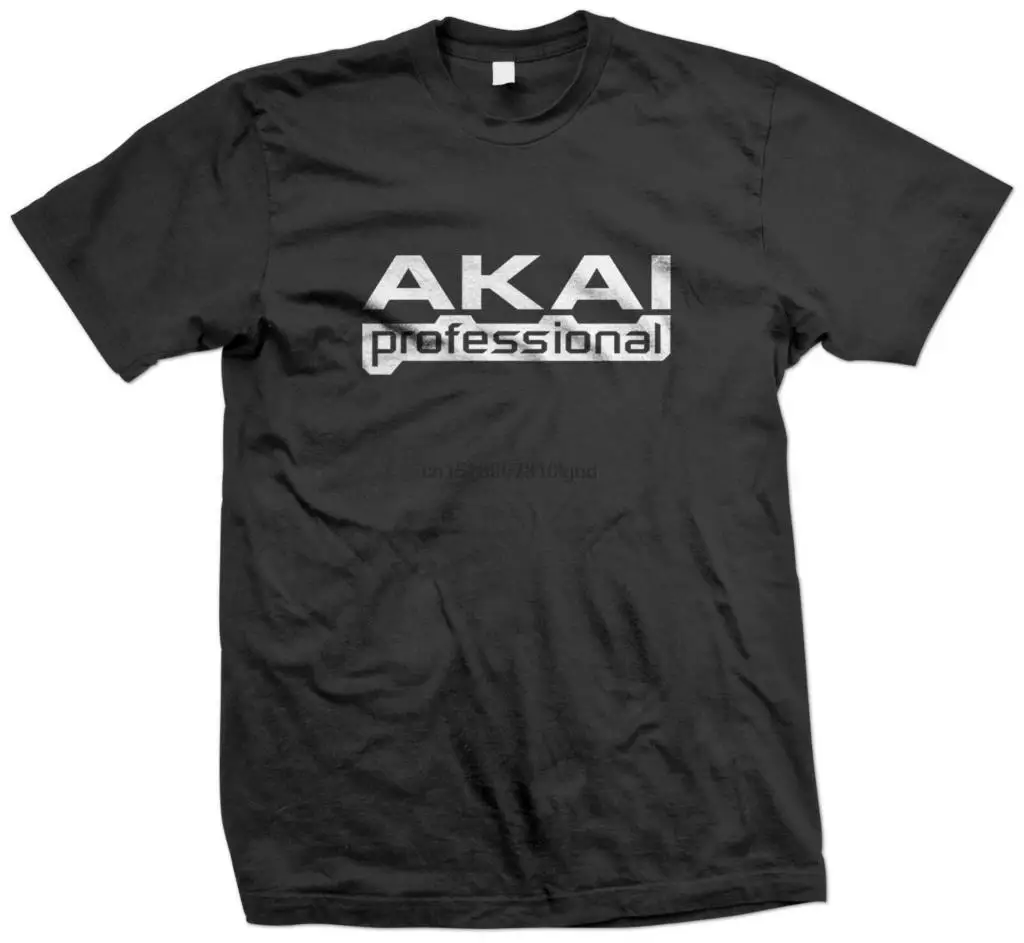 Akai Профессиональный Логотип Черная Футболка размер S M L XL 2XL 3XL|Мужские футболки| |