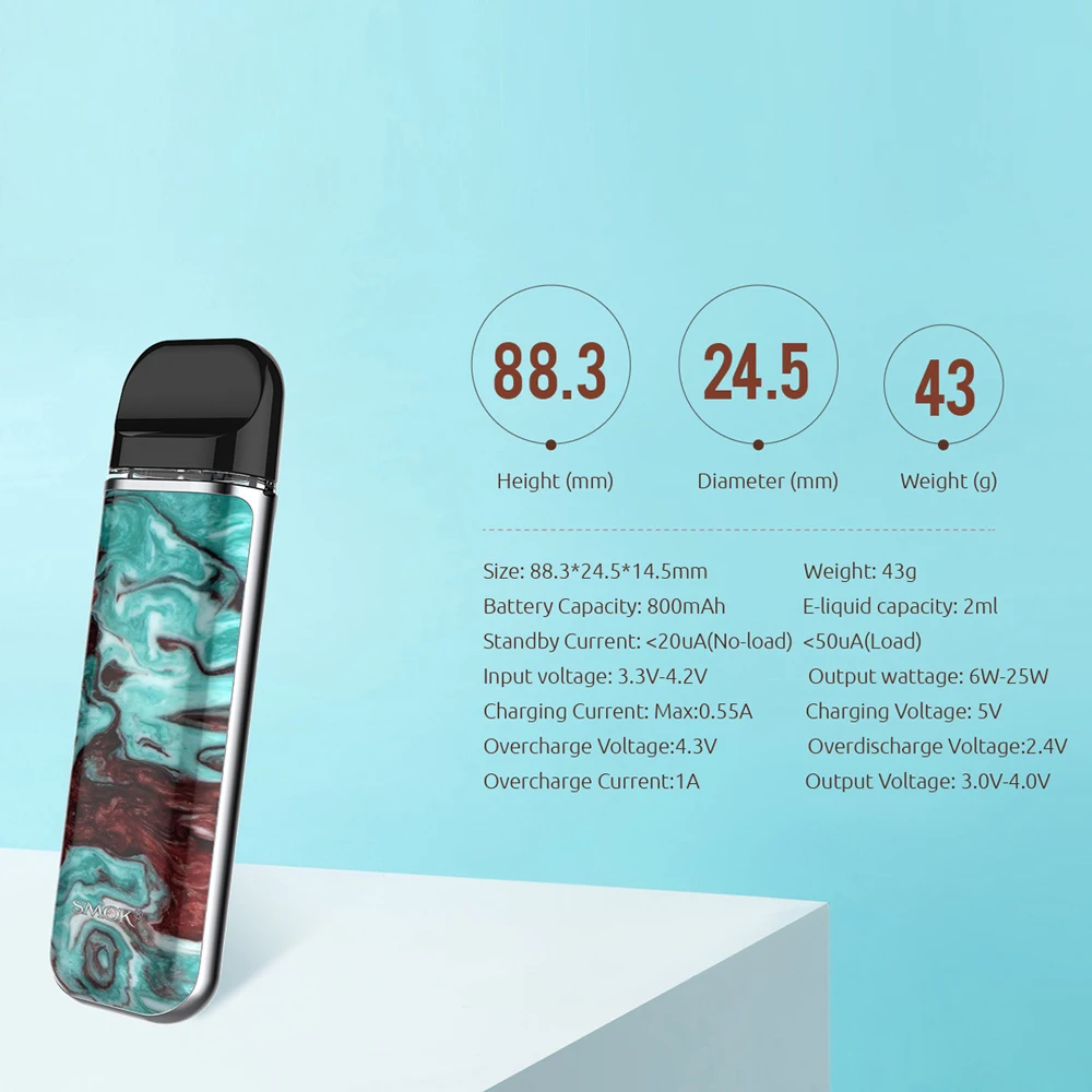 SMOK Novo 2 комплект 800 мАч батарея электронная сигарета вейп мини Vape с картриджем Pod катушки атомайзер S NORD PRM40