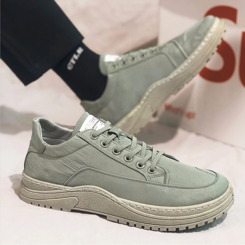 

Thick Soled Men Comfortable Casual Canvas Loafers Walking Outdoor Platform Shoes Fashion Vintage