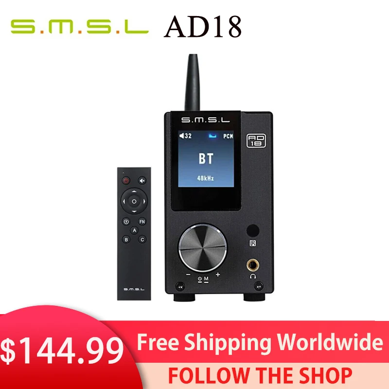 

SMSL AD18 80W2 Bluetooth 4,2 HIFI USB DSP цифровой декодирующий усилитель мощности