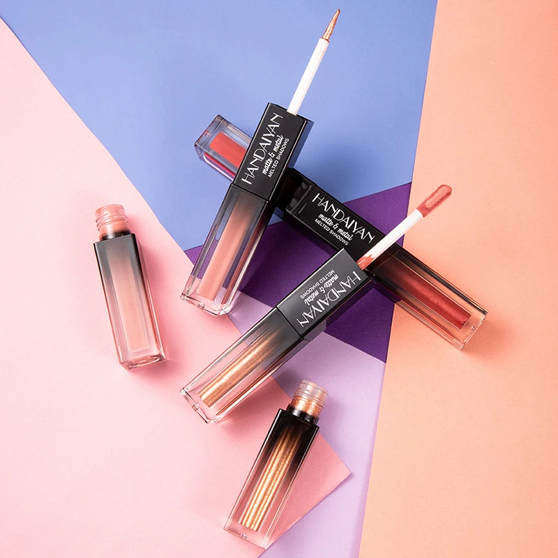 Жидкие тени для век с двойной головкой светящиеся высокая зажигалка мерцающие