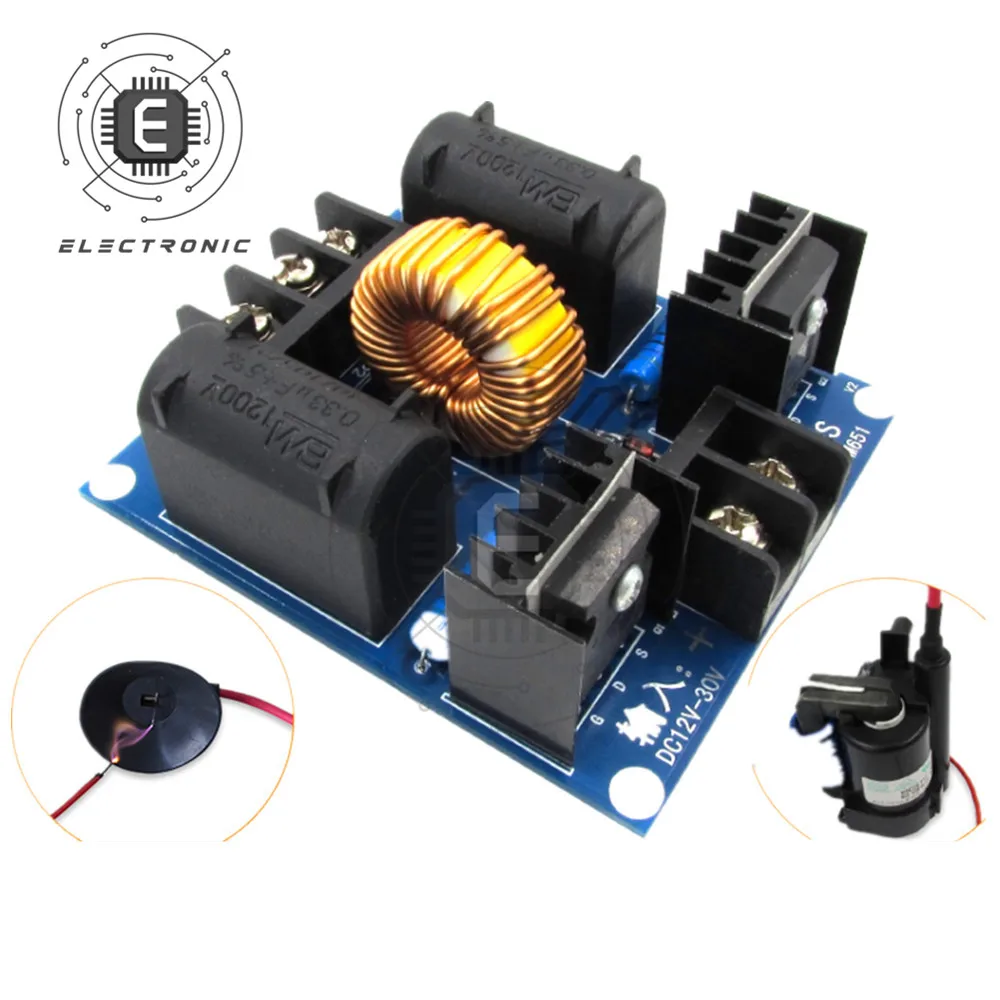 

DC 12V-30V 20A/1000W ZVS Tesla Coil High Voltage Discharge Flyback Generate Driver Genrator Board Module
