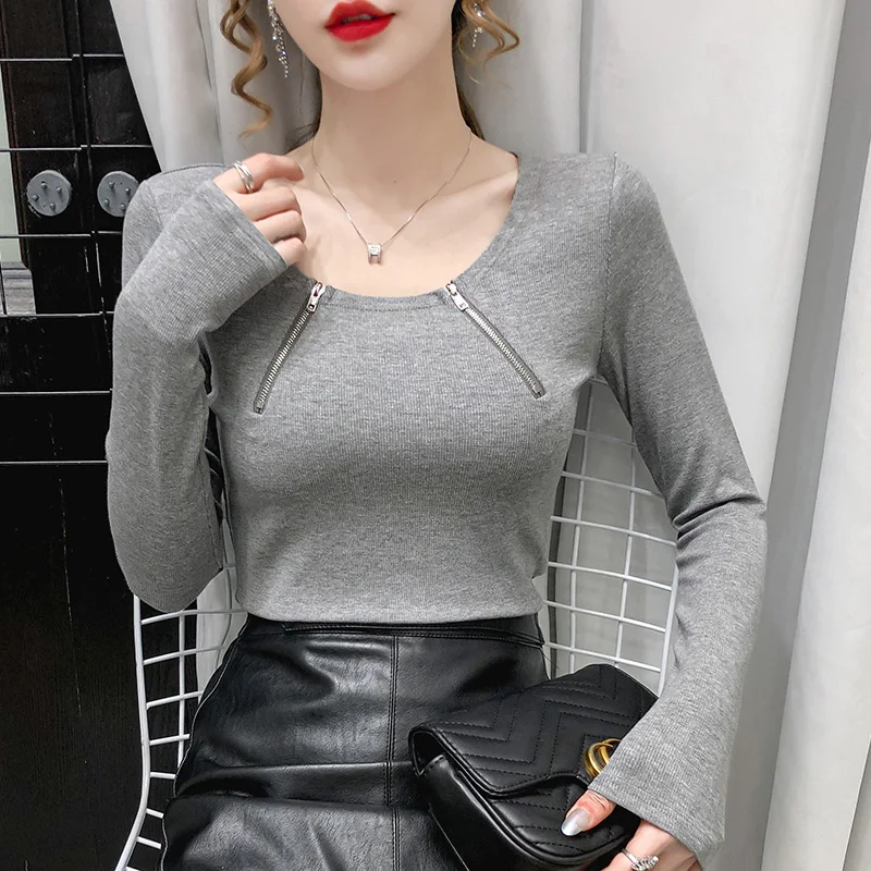 

BOBOKATEER Long Sleeve T Shirt Woman Tshirts O-Neck T-shirty Damskie Mujer Camisetas Plus Size Femme Tee Shirt Tops Women 2020