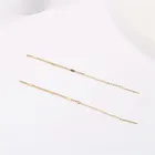 Серьги из нержавеющей стали с золотистой поливинилхлоридной отделкой