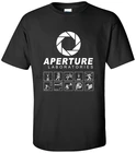 Портал 2 апертура научные лаборатории видео игра мужская футболка черная