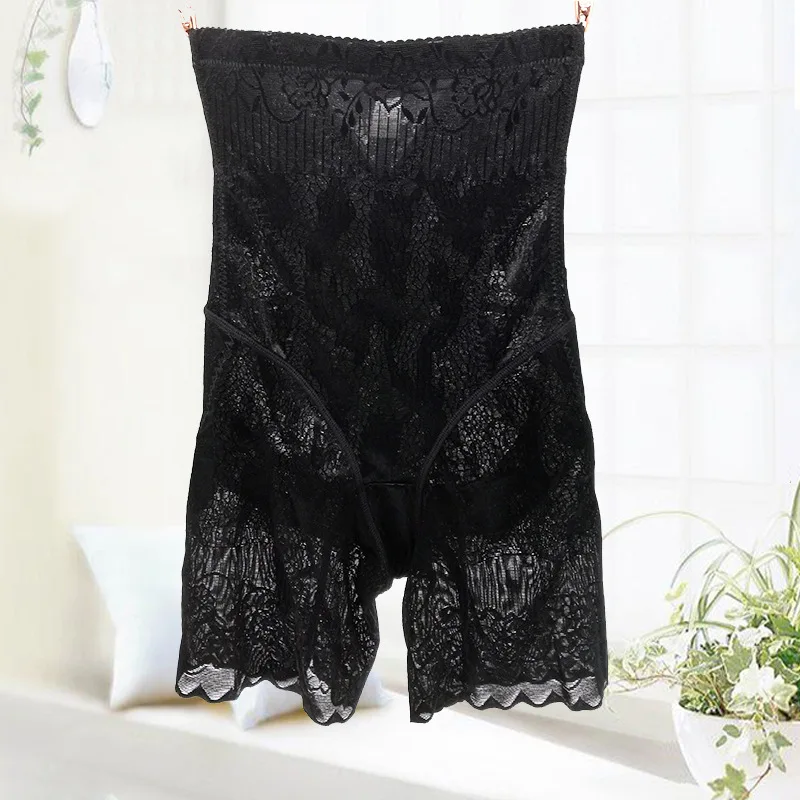 

Women High Waist Postnatal Tight Closed Abdomen Body Shaping Pant Lifting Buttock Shaping Ultra Thin& Breathable Lace Underpants
