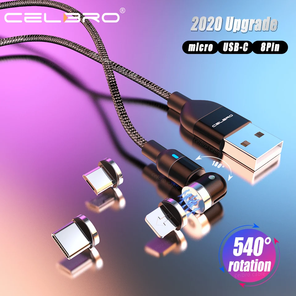 1M/2M Магнитный Кабель с разъемом Micro USB Type C зарядный кабель для передачи данных Samsung