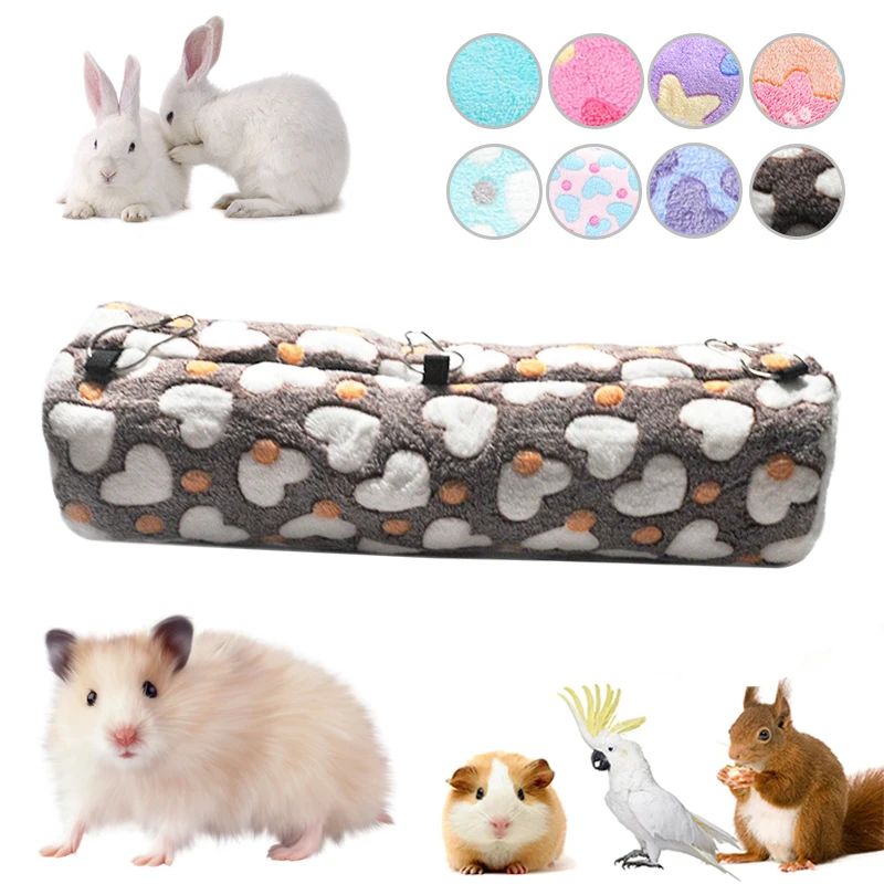 Hamster Warm Tube Toy Hanging Bed Cage for Hamster Rabbit Guinea Pig Hamster Cage Ferret Tunnel Hammock for Small Animals Rat