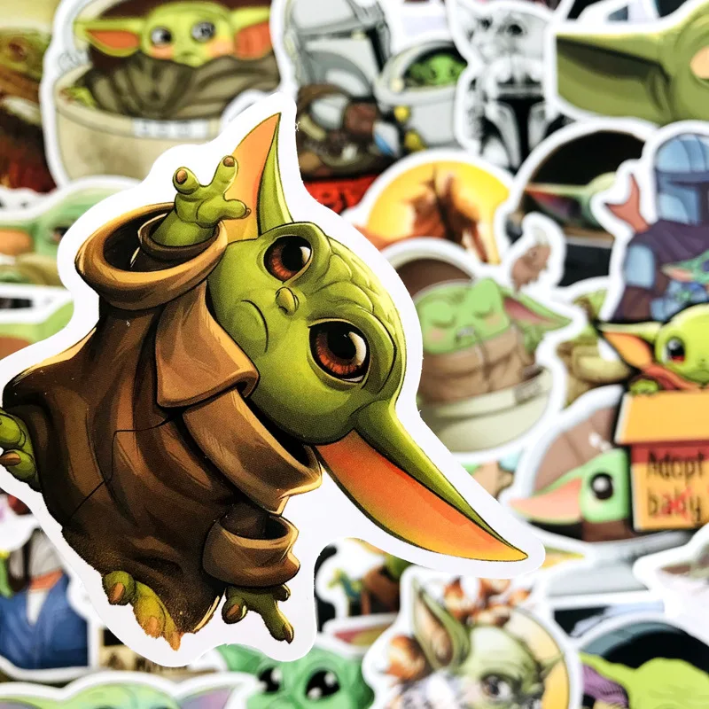 Детские наклейки 30/40/50 шт. детские из мультфильма Звездные войны мандалорианские