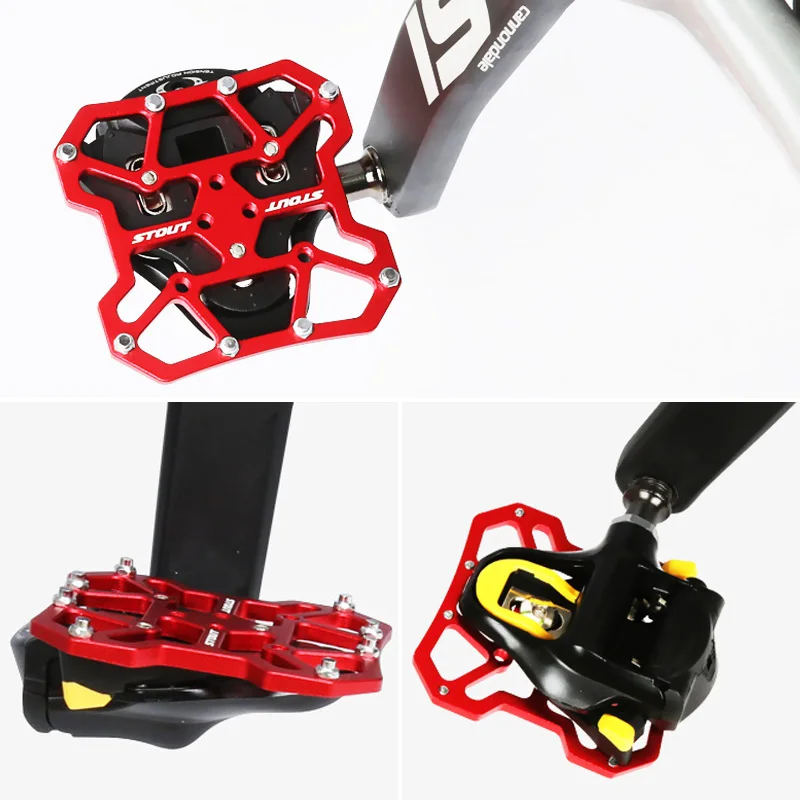 

WasaFire 2Pcs Aluminum Alloy Bicycle Clipless Pedal For SPD Shimano Speedplay Bike Cycle Platform Adapter Bicycle Accessories