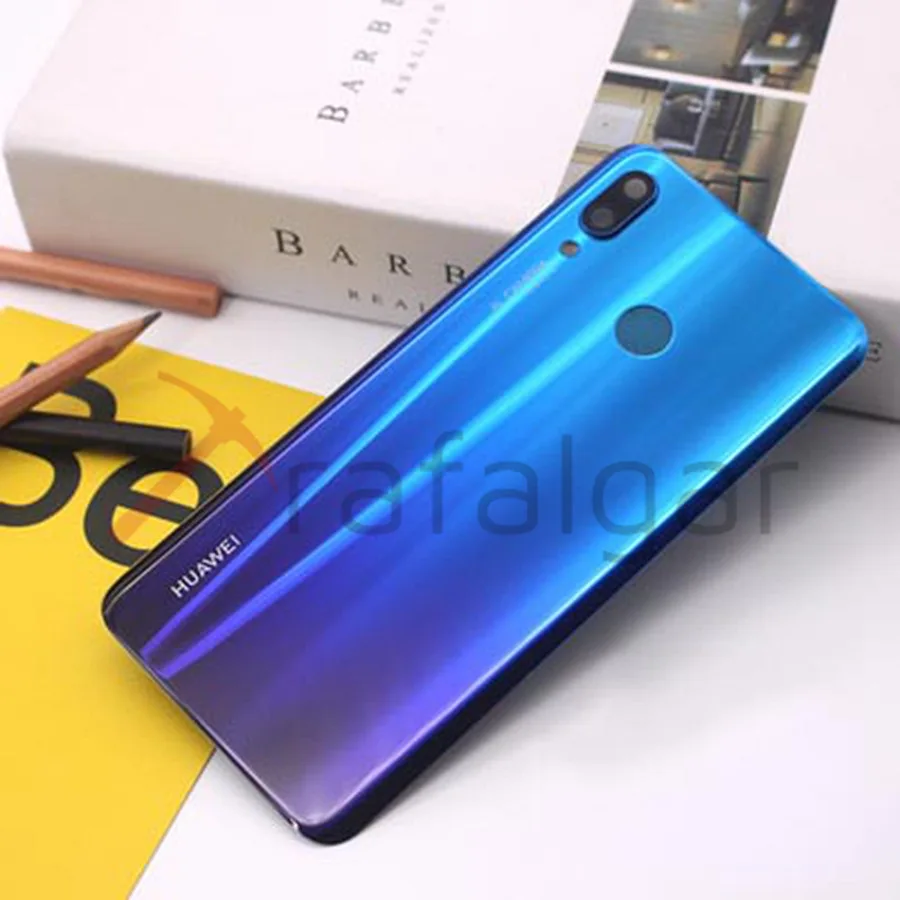 Крышка батарейного отсека для huawei Nova 3 Задняя стеклянная панель Задняя Дверь Корпус чехол для huawei Nova3 Nova 3 батарея стеклянная крышка Замена