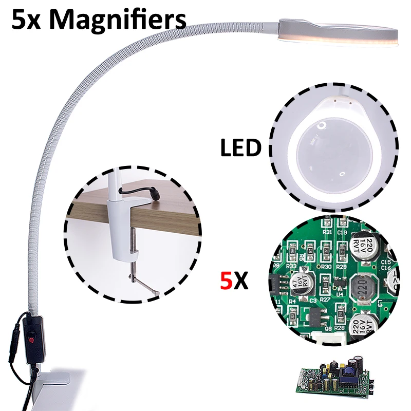 magnifying lamp led professional magnifying glass led magnification repair desk magnifier lamp illuminated table magnifier