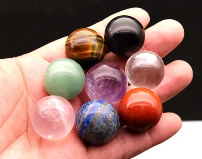 8 шт. шар из натурального хрусталя Настольная обработка украшение натуральных