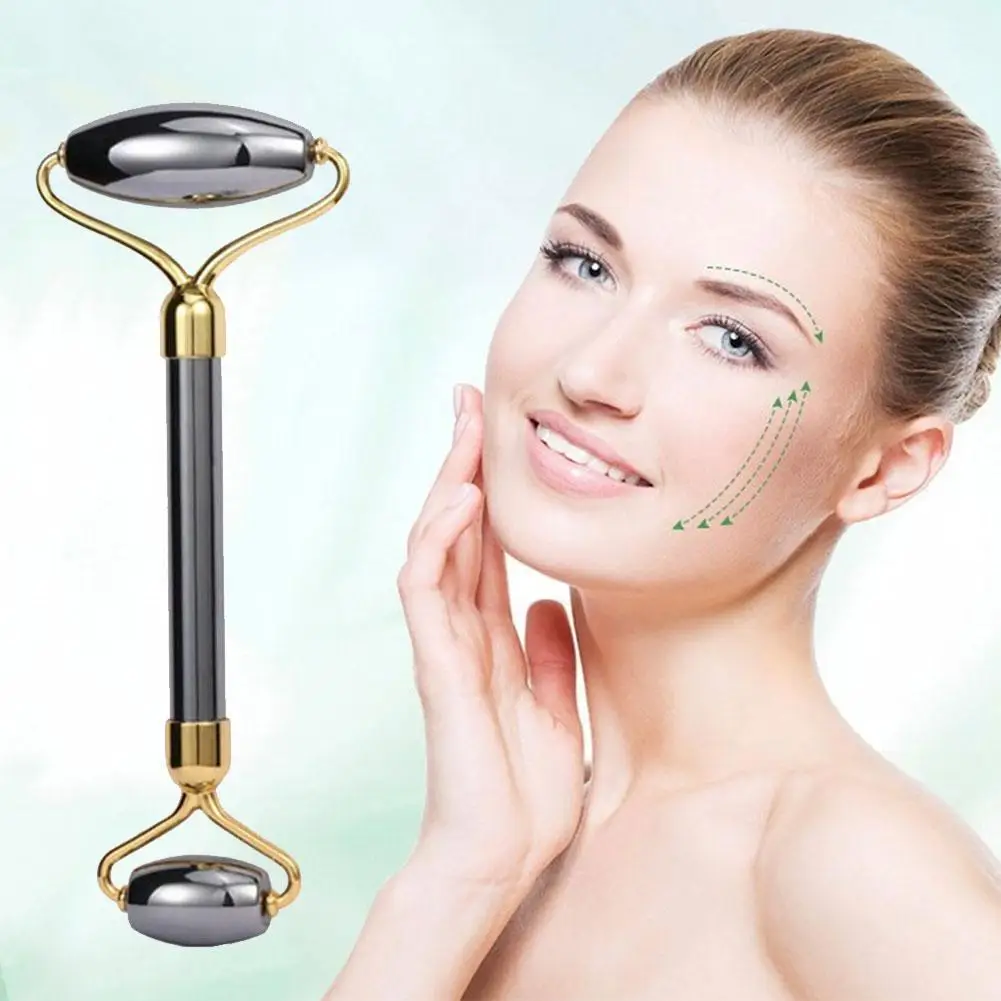 

Beauty And Health Scraping Board Energy Jade Stone Neck Sha Roller Tool Anti-cellulite Massage Back Gua Massager Unisex E5D8