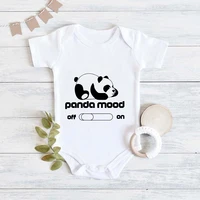 90s harajuku cute panda print minimalism baby clothes european hot sale summer infant romper fashion tumblr baby body boy girl