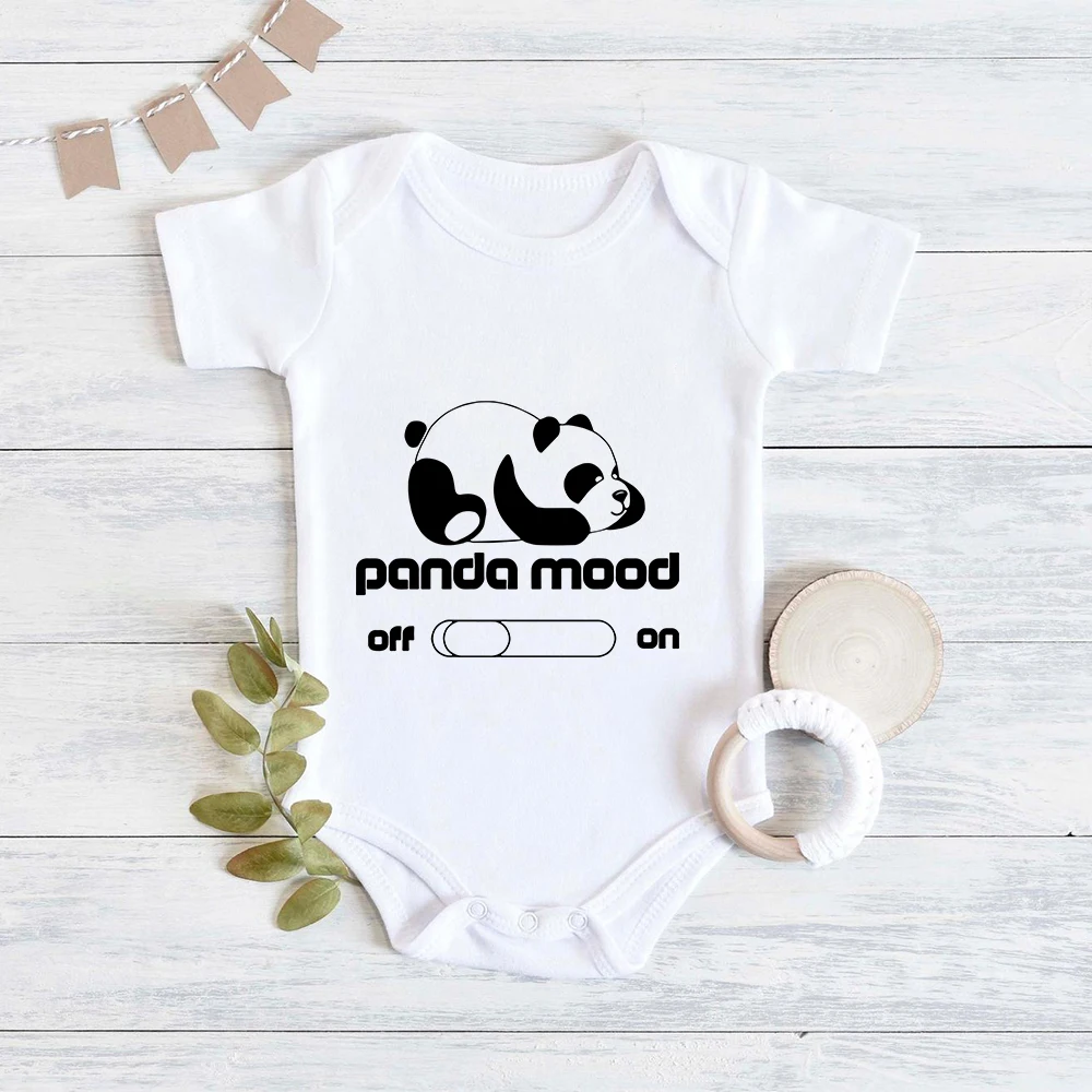 Ropa de beb&eacute; de estilo Harajuku de los 90, pelele infantil con estampado de Panda, ropa de beb&eacute; minimalista, moda Tumblr para beb&eacute;, ni&ntilde;o y ni&ntilde;a, Europeo caliente-0