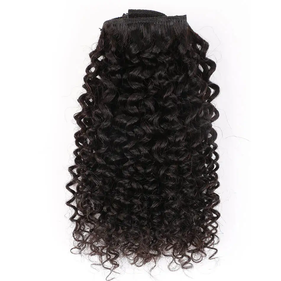 Kinky Curly Clip In Hair Extension 10-18 Inches Synthetic 16 Clips 7Pcs/Set Hairpiece Natural Color For Women | Шиньоны и парики