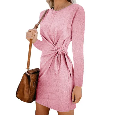 

Women's O-Neck Slim Plus Size Autumn Long Sleeve Dresses