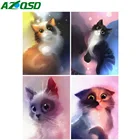 AZQSD 5d алмазная Картина Новое поступление кошка ручная Алмазная вышивка животное мозаика рукоделие Детская комната Декор подарок